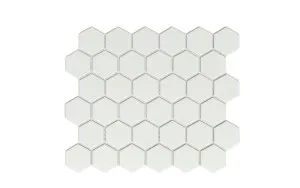 Mono Hexagonal White Gloss Mosaic Tile by Beaumont Tiles, a Mosaic Tiles for sale on Style Sourcebook