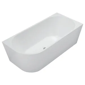 Isabella Back To Wall Bath Left Acrylic 1500 Gloss White by Fienza, a Bathtubs for sale on Style Sourcebook