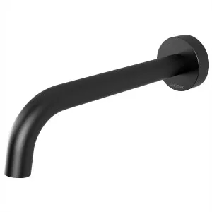 Vivid Slimline Bath Outlet Curved 180 Matte Black by PHOENIX, a Bathroom Taps & Mixers for sale on Style Sourcebook