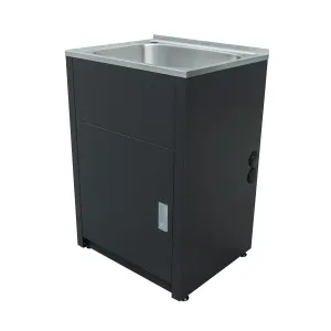 Misha Single Trough & Cab 1TH 610x510 Stainless Steel Matt Black by Haus25, a Troughs & Sinks for sale on Style Sourcebook