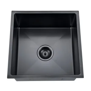 Platz Single Sink Nth 440X440 Matt Black Stainless Steel by Haus25, a Kitchen Sinks for sale on Style Sourcebook