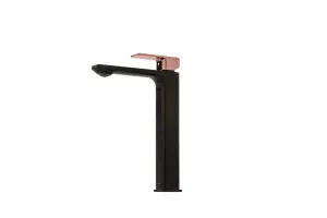 Elbrus Vessel Basin Mixer Black/Rose Gold by Ikon, a Bathroom Taps & Mixers for sale on Style Sourcebook