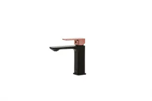 Elbrus Basin Mixer Black/Rose Gold by Ikon, a Bathroom Taps & Mixers for sale on Style Sourcebook