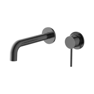 Misha Wall Basin Set Curved 190 Gun Metal by Haus25, a Bathroom Taps & Mixers for sale on Style Sourcebook