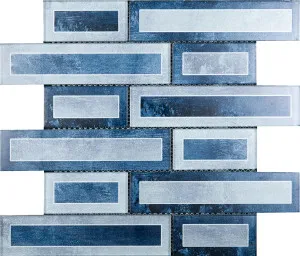 Tique Cobalt Glass (Mix) Gloss by Beaumont Tiles, a Mosaic Tiles for sale on Style Sourcebook