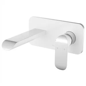 Jaya Wall Basin Set Straight 178 Chrome/White by Ikon, a Bathroom Taps & Mixers for sale on Style Sourcebook