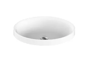 Dignity Inset Basin NTH Solid Surface 500X370 Gloss White by ADP, a Basins for sale on Style Sourcebook