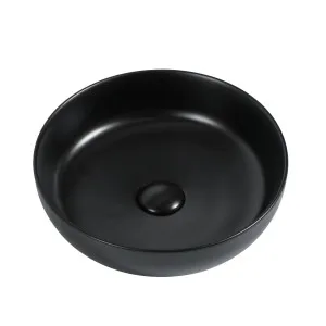 Bacino Vessel Basin NTH Ceramic 370x370 Matte Black by Zumi, a Basins for sale on Style Sourcebook