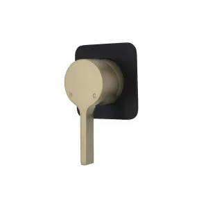 Sansa Wall/Shower Mixer Urban Brass w Soft Square MB plate by Fienza, a Laundry Taps for sale on Style Sourcebook
