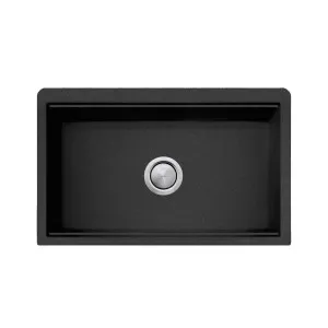 Santorini Single Reversible Sink NTH 838X520 Matte Black by Oliveri, a Kitchen Sinks for sale on Style Sourcebook