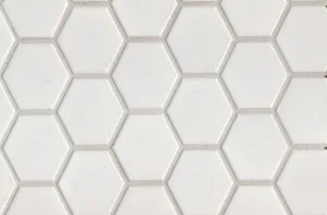 Mono Hexagonal White Matt Mosaic Tile by Beaumont Tiles, a Mosaic Tiles for sale on Style Sourcebook