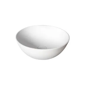 Bowl Round Vessel Basin Stone 390 Matte White by Kaskade Stone, a Basins for sale on Style Sourcebook