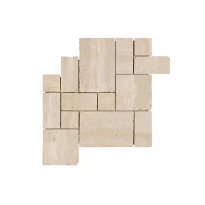 Mineral Natural French Pattern Travertine Tumbled Mosaic by Beaumont Tiles, a Mosaic Tiles for sale on Style Sourcebook