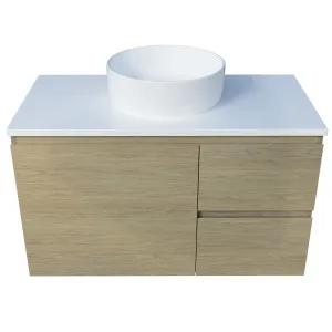 Hunter Vty 900 Wall Hung Centre WG Basin SilkSurface AC Top by Timberline, a Vanities for sale on Style Sourcebook