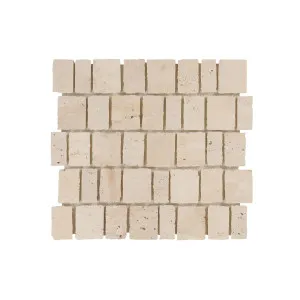 Mineral Appia Natural Travertine Honed Mosaic by Beaumont Tiles, a Mosaic Tiles for sale on Style Sourcebook