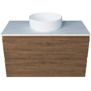 Hunter Plus Vty 900 Wall Hung Centre WG Basin SilkSurface AC Top by Timberline, a Vanities for sale on Style Sourcebook