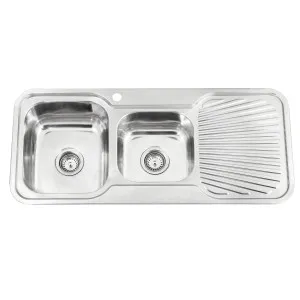 Arial 1 & 3/4  Bowl Kitchen LHB Sink Stainless Steel by BUK, a Kitchen Sinks for sale on Style Sourcebook
