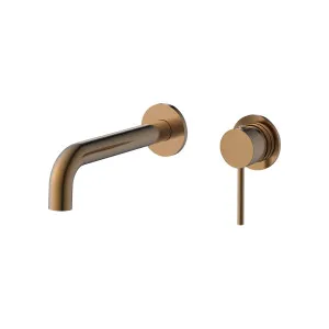 Misha Wall Basin Set Curved 190 Brushed Copper by Haus25, a Bathroom Taps & Mixers for sale on Style Sourcebook