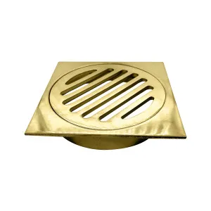 Art Brass Square Grate 100mm Polished Brass by Beaumont Tiles, a Shower Grates & Drains for sale on Style Sourcebook