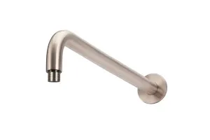 Round Wall Shower Curved Arm 400 Champagne by Meir, a Shower Heads & Mixers for sale on Style Sourcebook