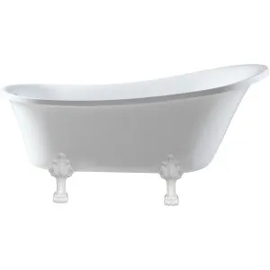 Clawfoot Freestanding Bath Acrylic 1500 White Feet by Fienza, a Bathtubs for sale on Style Sourcebook