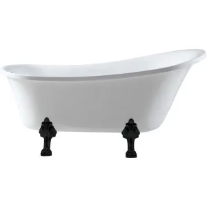 Clawfoot Freestanding Bath Acrylic 1500 Black Feet by Fienza, a Bathtubs for sale on Style Sourcebook