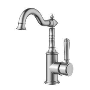 Clasico Federation Basin Mixer Brushed Nickel by Ikon, a Laundry Taps for sale on Style Sourcebook