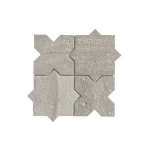 Fiba Travertine Starcross Beige Honed Unfilled Mosaic by Beaumont Tiles, a Mosaic Tiles for sale on Style Sourcebook