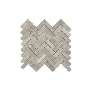 Fiba Travertine Herringbone Beige Honed Unfilled Mosaic by Beaumont Tiles, a Mosaic Tiles for sale on Style Sourcebook