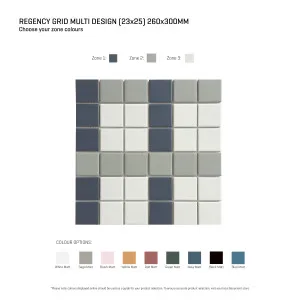 Regency Grid Multicolour Textured Mosaic Tile by Beaumont Tiles, a Outdoor Tiles & Pavers for sale on Style Sourcebook