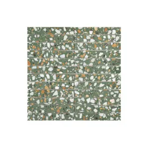 Venice Terrazzo Finger Green Honed Mosaic by Beaumont Tiles, a Mosaic Tiles for sale on Style Sourcebook