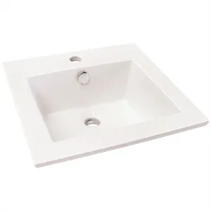 Inset Basin 1TH Ceramic 415X415 Gloss White by Duraplex, a Basins for sale on Style Sourcebook