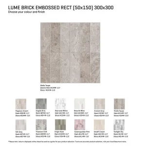 Lume Brick Embossed Tile by Beaumont Tiles, a Moroccan Look Tiles for sale on Style Sourcebook