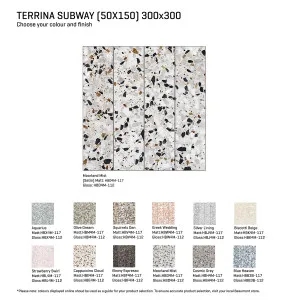 Terrina Subway Embossed Tile by Beaumont Tiles, a Terrazzo Look Tiles for sale on Style Sourcebook