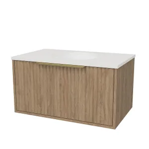 Elwood Vanity Wall Hung 750 Centre WG Basin SilkSurface UC Top by Timberline, a Vanities for sale on Style Sourcebook