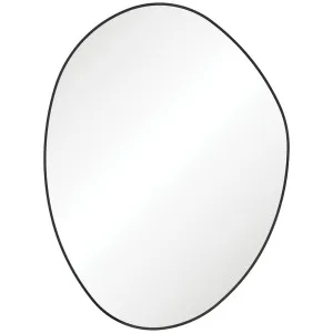 Fienza Pebble Framed Asyetrical Mirror 900x1200 Matte Black by Fienza, a Vanity Mirrors for sale on Style Sourcebook