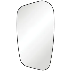 Fienza Capriccio Framed Asyetrical Mirror 650x1200 Matte Black by Fienza, a Vanity Mirrors for sale on Style Sourcebook