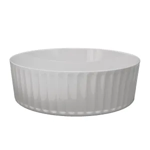 Allure Flute Vessel Basin 365x365 Gloss White by Timberline, a Basins for sale on Style Sourcebook