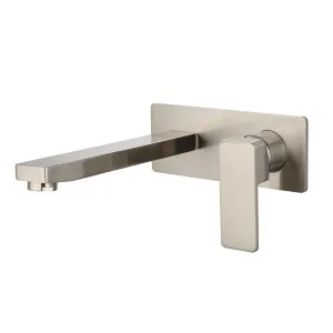 Ceram Wall Basin Set 195 Brushed Nickel by Ikon, a Bathroom Taps & Mixers for sale on Style Sourcebook