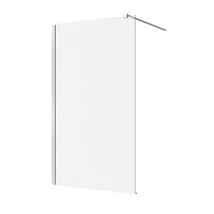 Suttor Single Entry Screen Frameless 860X2000 Brushed Nickel by decina, a Shower Screens & Enclosures for sale on Style Sourcebook