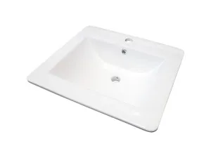 San Diego Inset Basin 1TH Ceramic 530X450 Gloss White by decina, a Basins for sale on Style Sourcebook