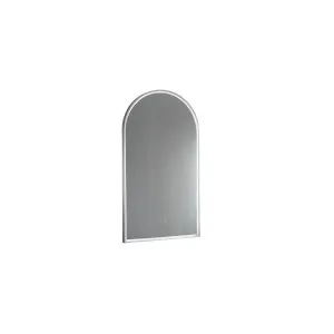 Arch LED Mirror 500X900 Brushed Nickel by Remer, a Illuminated Mirrors for sale on Style Sourcebook