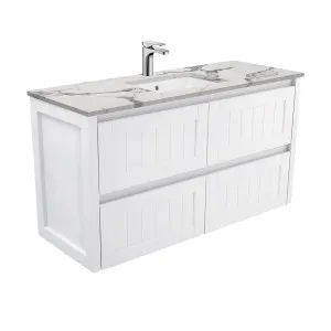 Hampton 1200 Vanity Wall Hung Drawers Only with Basin & Solid Surface Top by Fienza, a Vanities for sale on Style Sourcebook