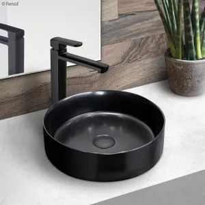Reba Vessel Basin NTH Ceramic 350 Matte Black by Fienza, a Basins for sale on Style Sourcebook