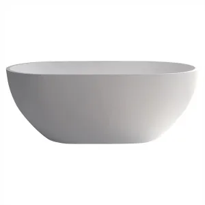 Nero Free Standing Bath Stone 1550 Matte White by Fienza, a Bathtubs for sale on Style Sourcebook