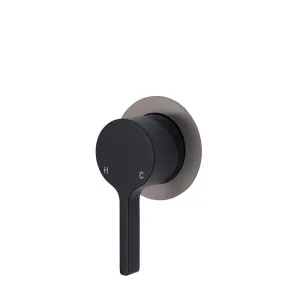 Sansa Wall/Shower Mixer Matte Black w Small GM plate by Fienza, a Shower Heads & Mixers for sale on Style Sourcebook