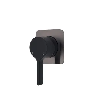 Sansa Wall/Shower Mixer Matte Black w Soft Square GM plate by Fienza, a Shower Heads & Mixers for sale on Style Sourcebook