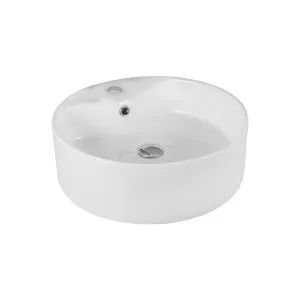 Caval Vessel Basin 1TH Ceramic 400X400 Gloss White by decina, a Basins for sale on Style Sourcebook