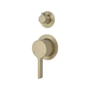 Sansa Wall/Shower Mixer w Diverter Small Plate Urban Brass by Fienza, a Laundry Taps for sale on Style Sourcebook