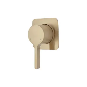 Sansa Wall/Shower Mixer Soft Square Urban Brass by Fienza, a Laundry Taps for sale on Style Sourcebook